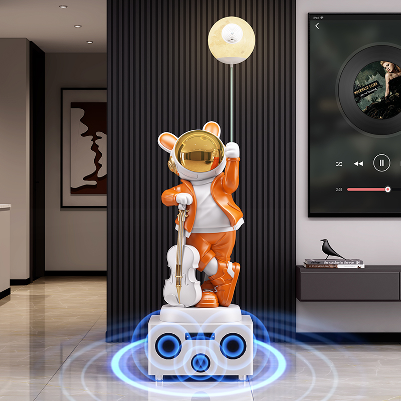 Resin Art In Floor - Dekorasi Rumah 136CM Patung Astronot Kelinci