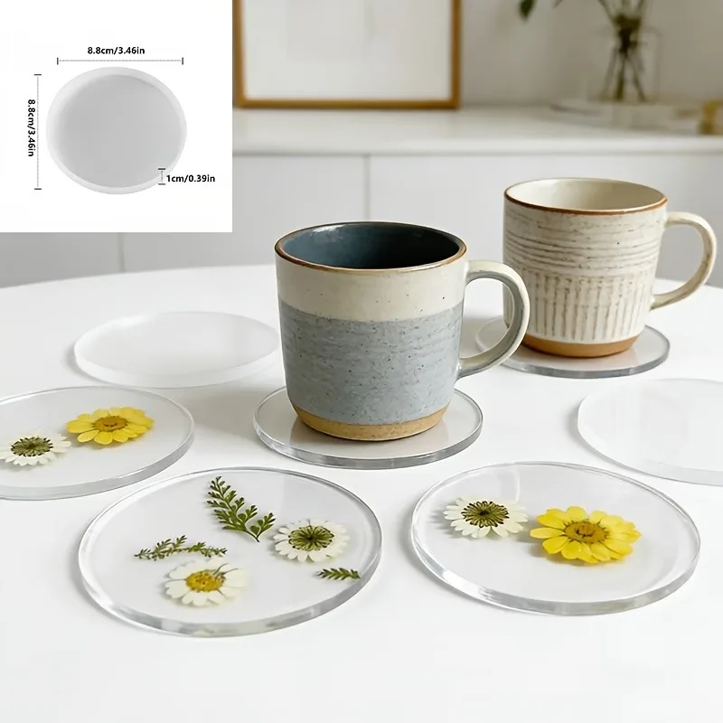 Coaster Mold Square - Cetakan Silikon Coaster Bulat dan Persegi