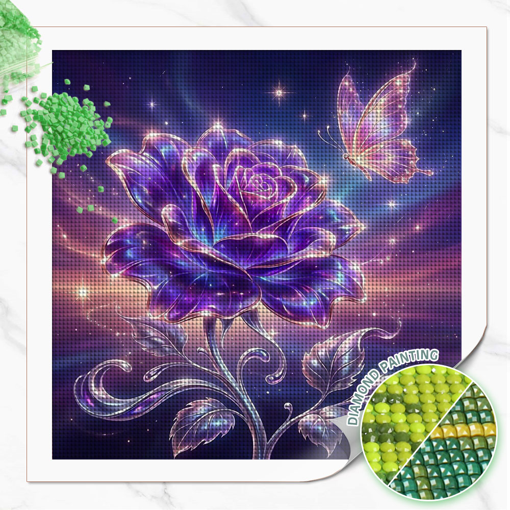 Resin Art Rose - Lukisan Berlian Bulat Persegi Penuh Huacan,