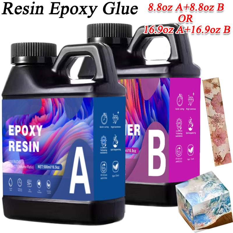 Resin Art Glue - 17.6oz/33.8oz Resin Epoksi AB Tahan UV,