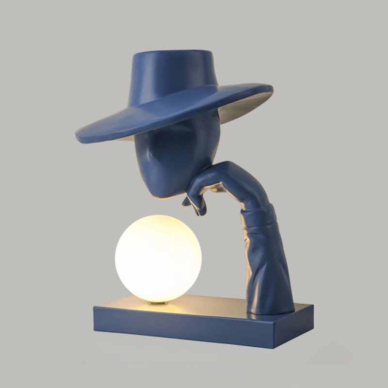 Resin Art In Floor - Lampu Meja Patung Seni Humanoid Kreatif
