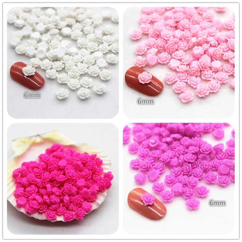 Resin Art Rose - 100 Pcs 6 Mm Resin Mini