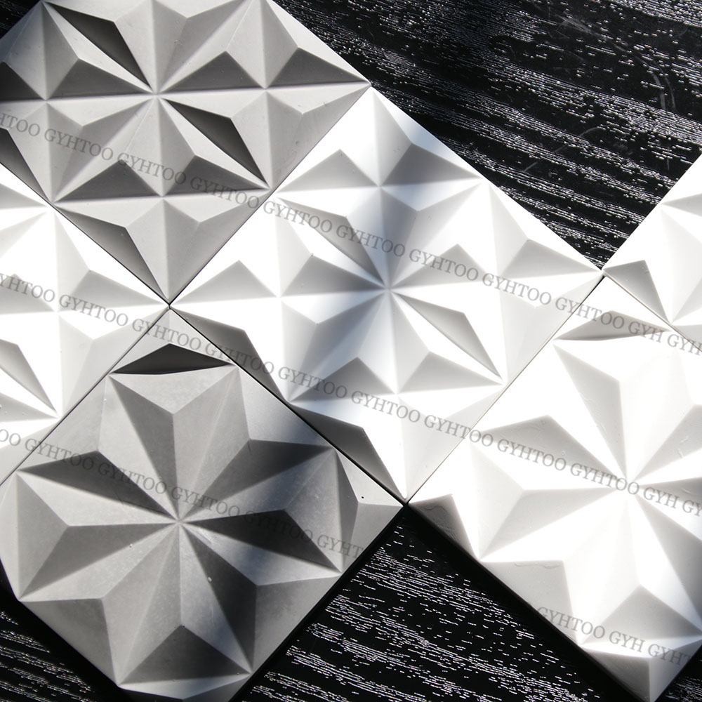 Coaster Mold Square - Cetakan ubin silikon dinding persegi plester