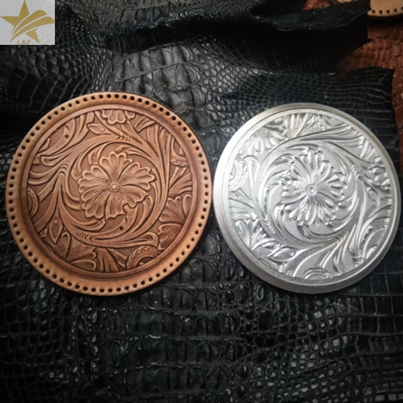 Coaster Mold Square - Stempel Emboss Kulit Arabesque dari Paduan