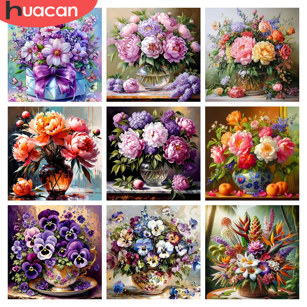 HUACAN 5D Diamond Mosaic Lukis - Resin Art Rose ulasan dan harga