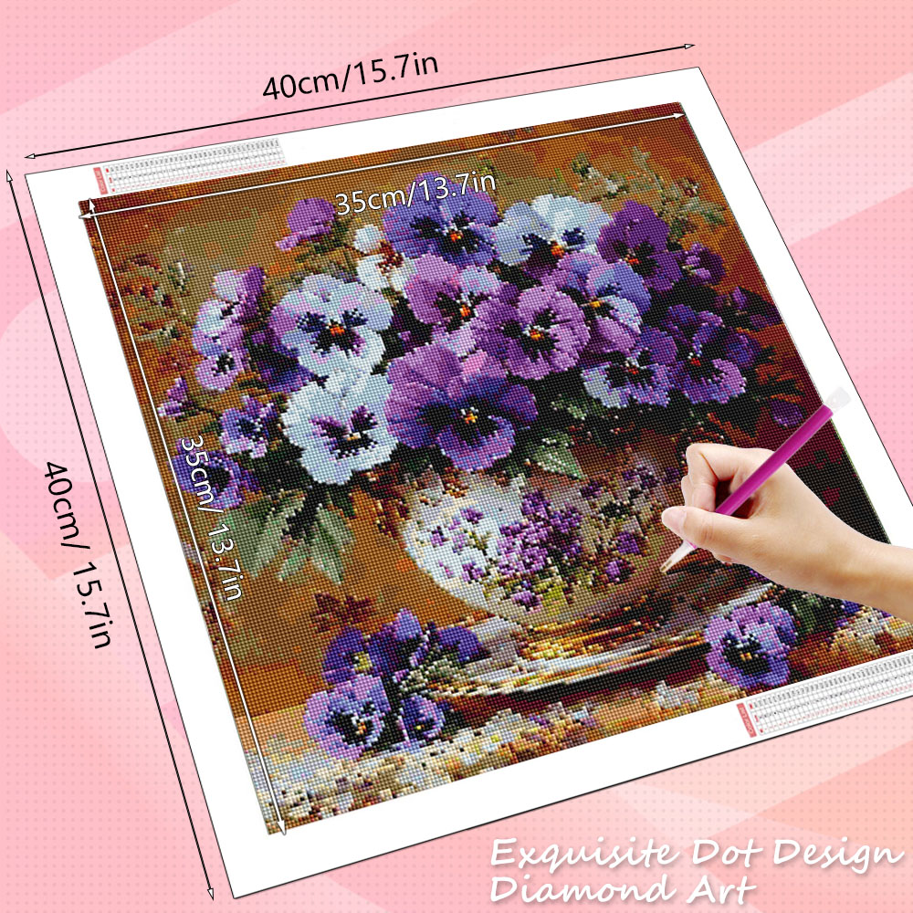 HUACAN 5D Diamond Mosaic Lukis - Resin Art Rose ulasan dan harga
