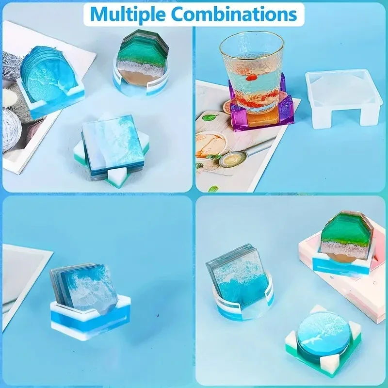 5 Buah/Set Cetakan Silikon Pem - Coaster Mold Square ulasan dan harga