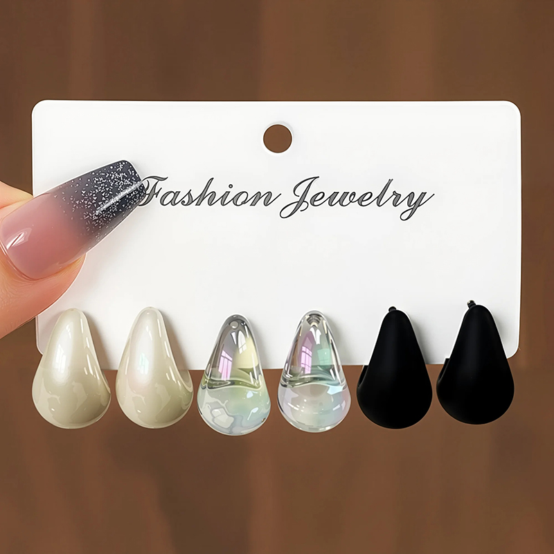 3 Pasang Anting Menjuntai Resi - Resin Art Ring ulasan dan harga
