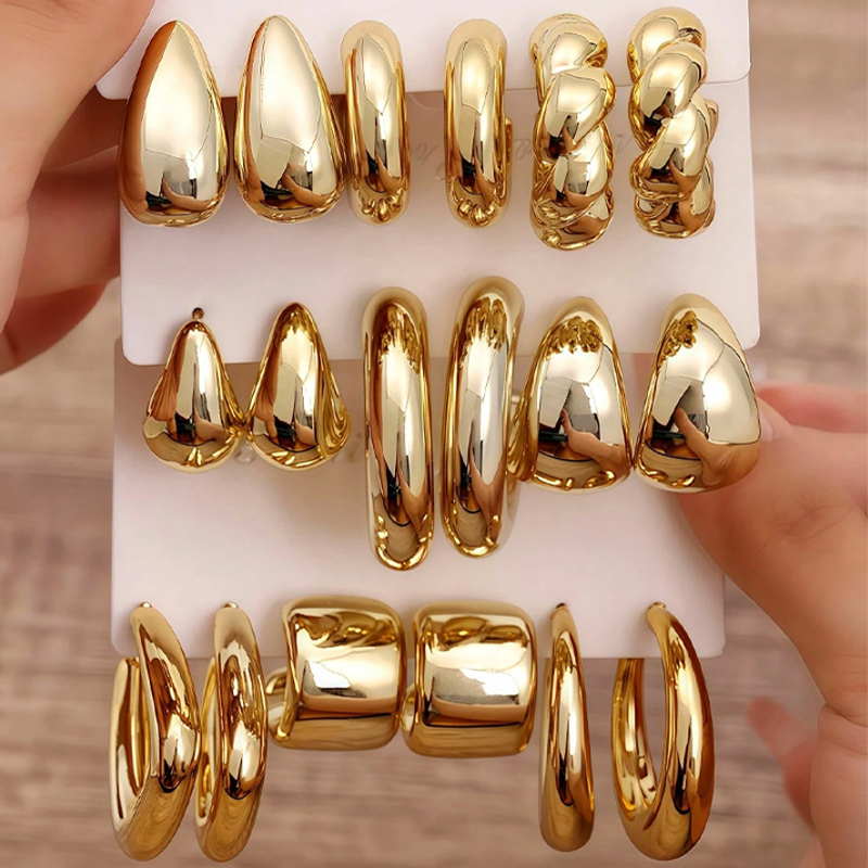 18 Pcs/Set Anting Tetesan Air  - Resin Art Ring ulasan dan harga