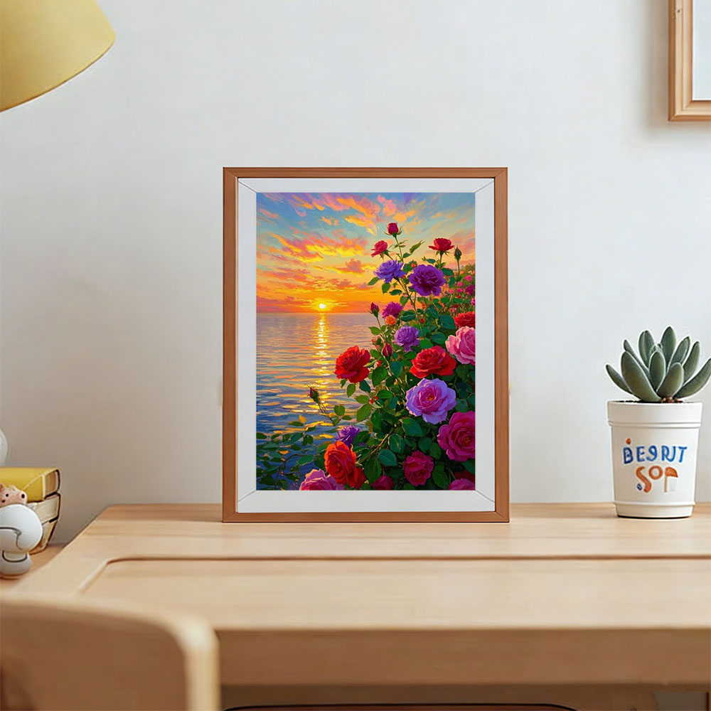 Lukisan Seni Berlian AZQSD Gam - Resin Art Rose ulasan dan harga
