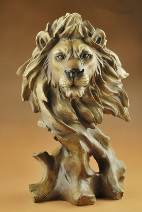 Patung hias 3D singa liar 28CM - Resin Art Business ulasan dan harga