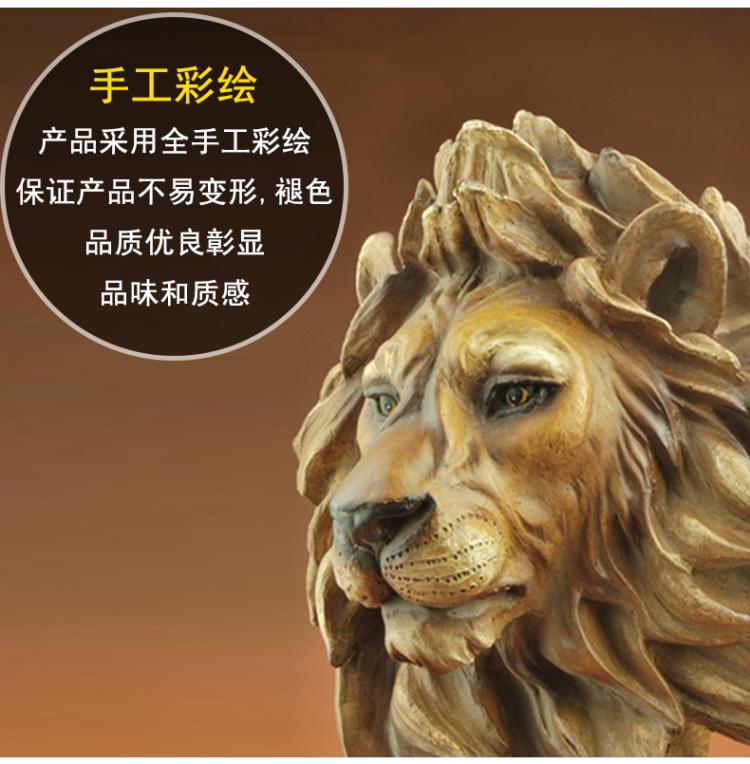 Patung hias 3D singa liar 28CM - Resin Art Business ulasan dan harga