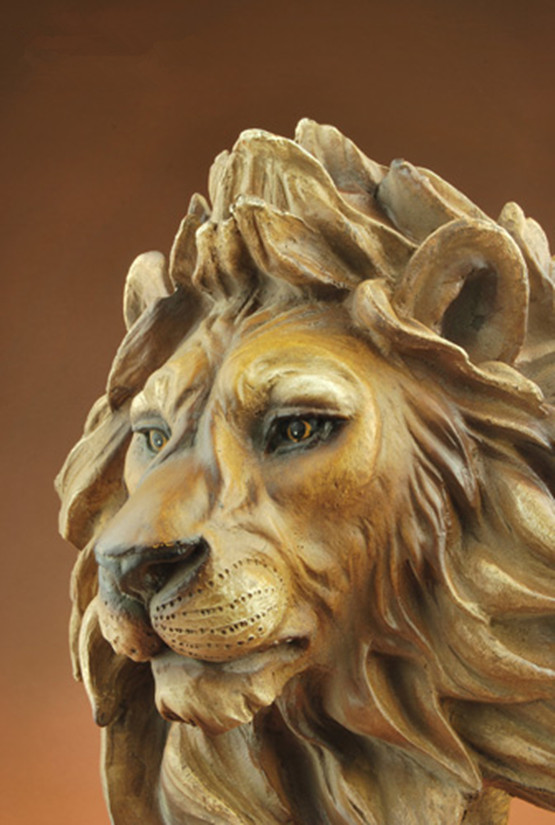 Patung hias 3D singa liar 28CM - Resin Art Business ulasan dan harga
