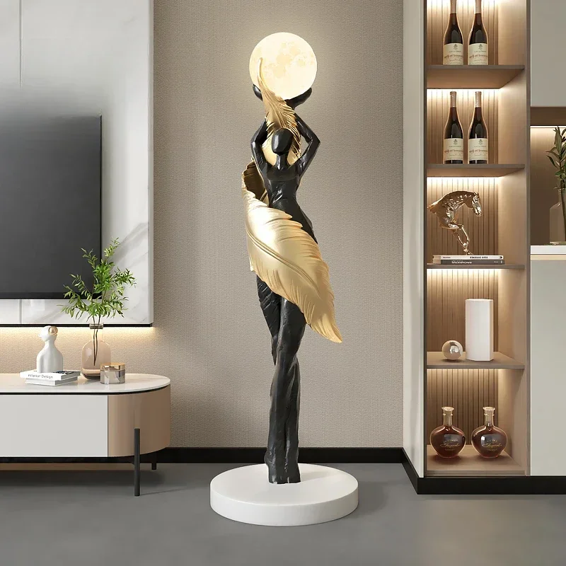 Patung Seni Gadis Berbulu Abst - Resin Art In Floor ulasan dan harga