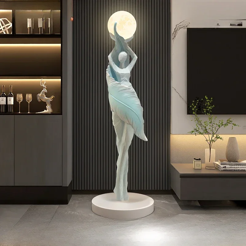 Patung Seni Gadis Berbulu Abst - Resin Art In Floor ulasan dan harga