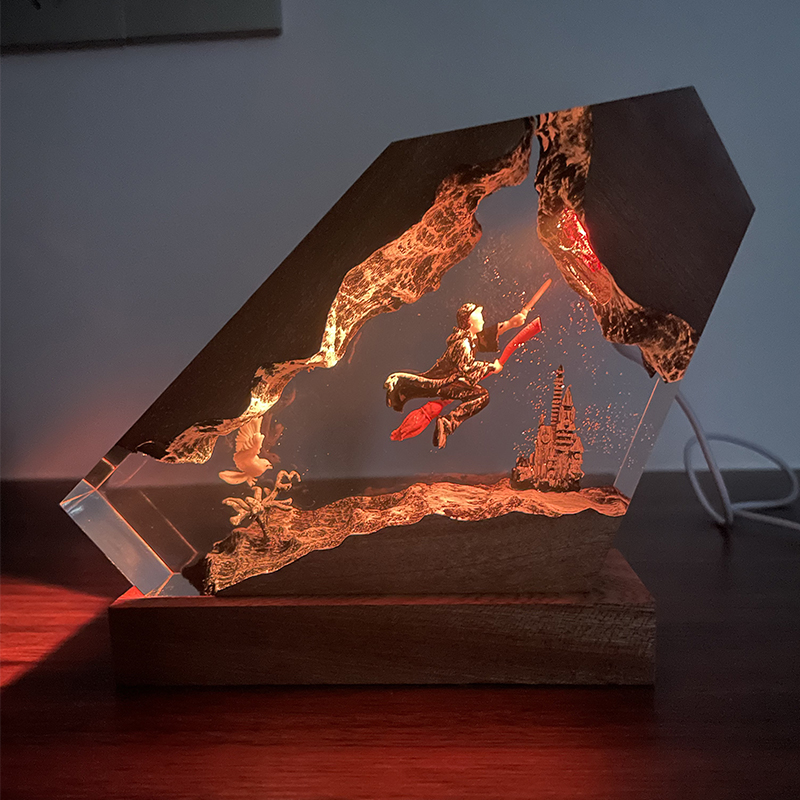 Lampu Resin Kayu Epoxy Penyihi - Resin Artist ulasan dan harga