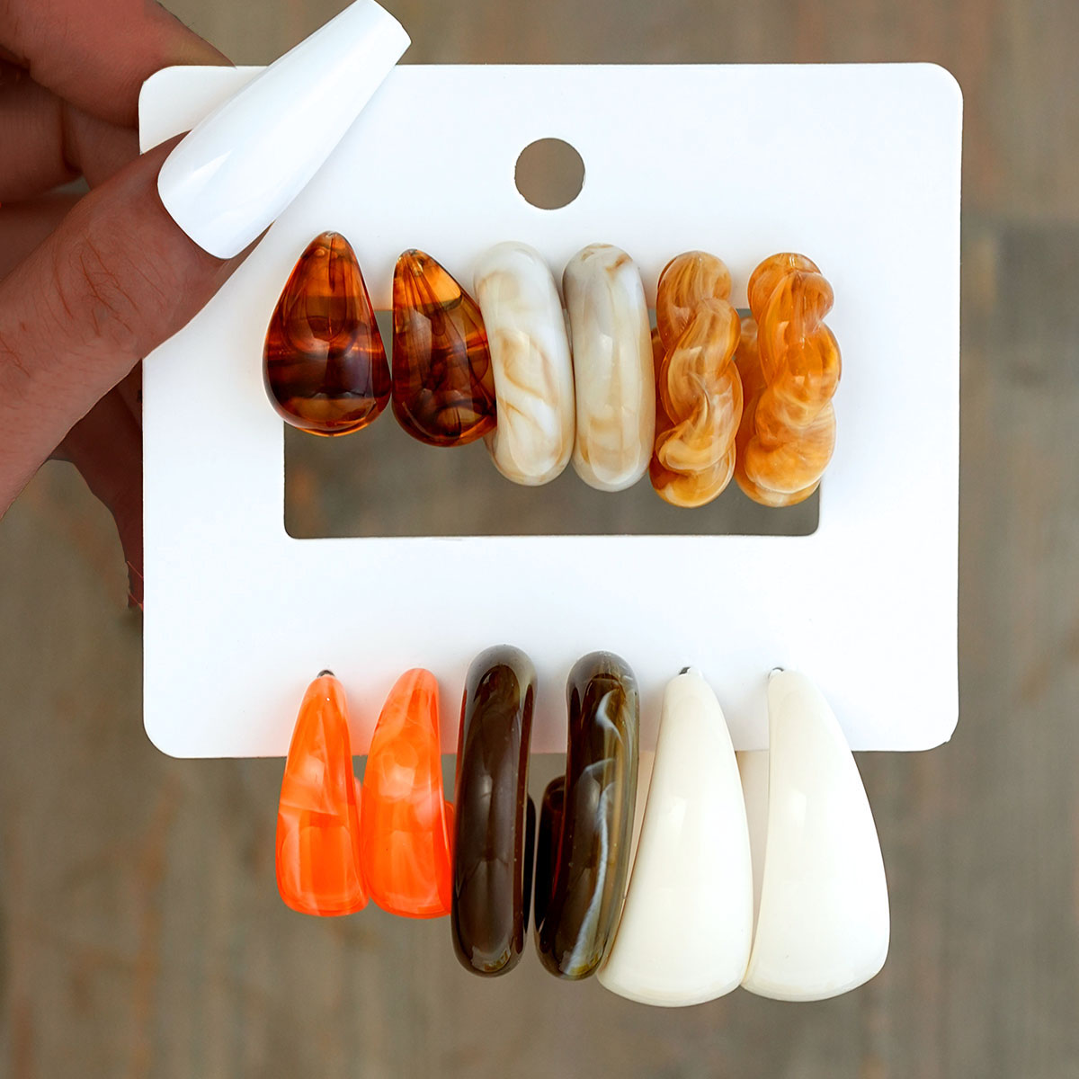 12pcs Set Anting Resin Bohemia - Resin Art Ring ulasan dan harga
