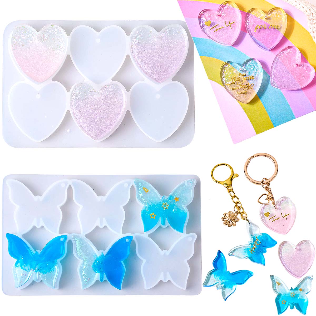 Cetakan Silikon Anting Enam Lu - Resin Art Glue ulasan dan harga