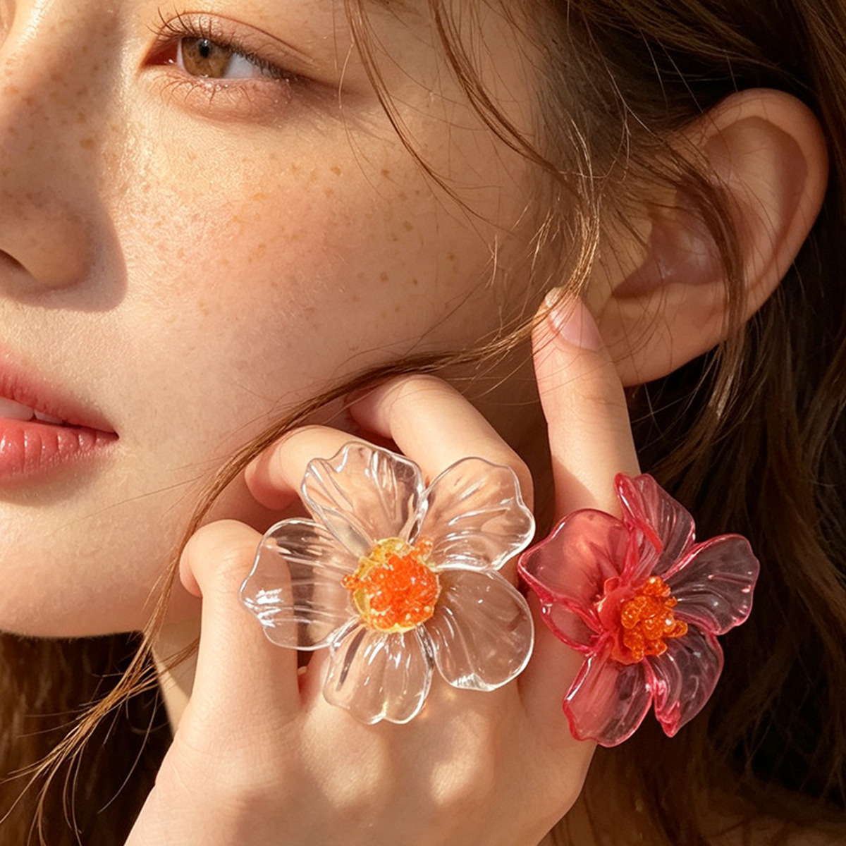 Cincin Bunga Resin Berwarna-wa - Resin Art Ring ulasan dan harga