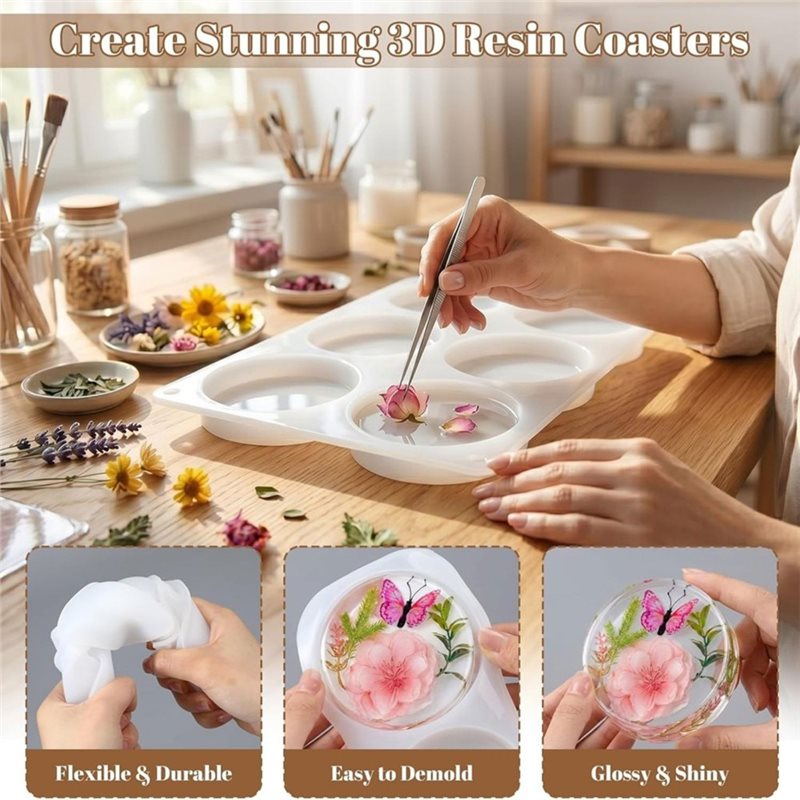 [ABFI!】 Cetakan Resin untuk Ke - Coaster Mold Square ulasan dan harga