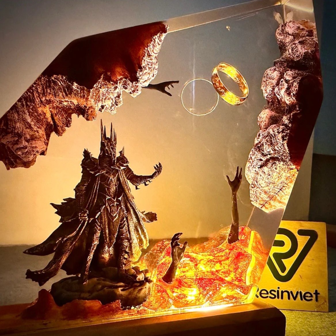 Lampu Meja Resin Organisme Ala - Resin Art Ring ulasan dan harga