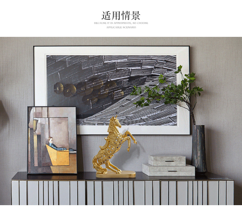 Patung Kuda Feng Shui, Dekoras - Resin Art Business ulasan dan harga