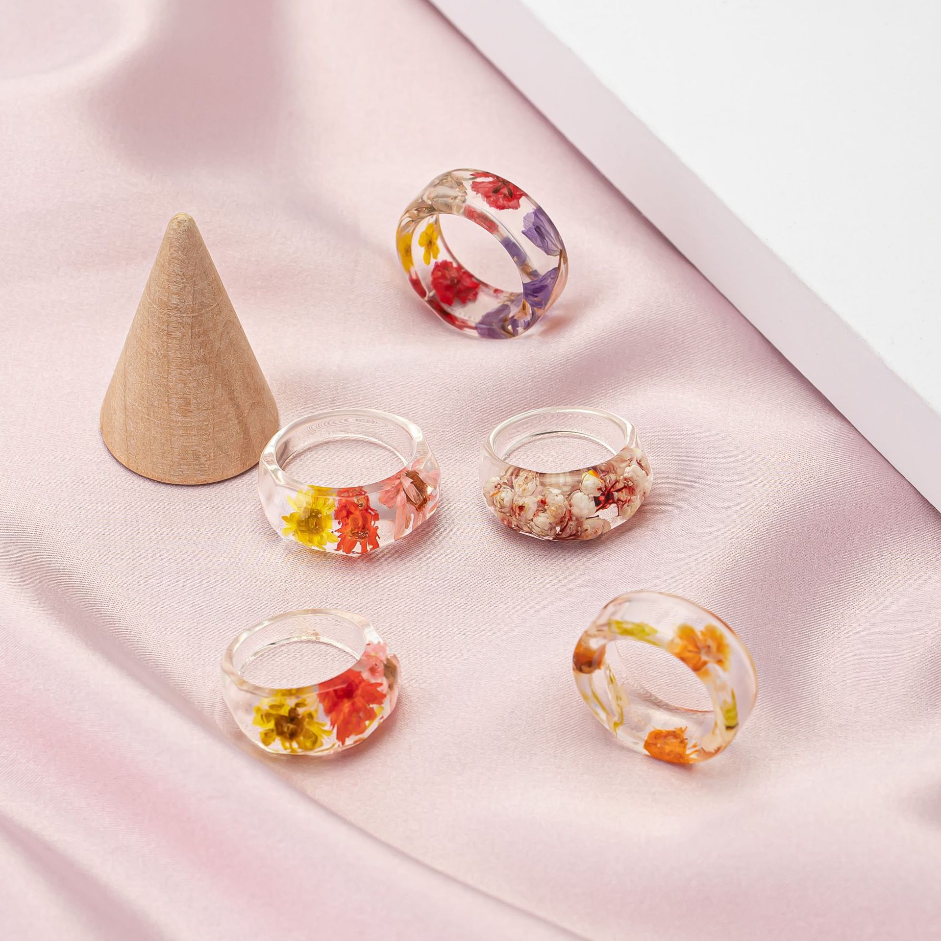 Cincin Akrilik Retro Bunga Dai - Resin Art Ring ulasan dan harga