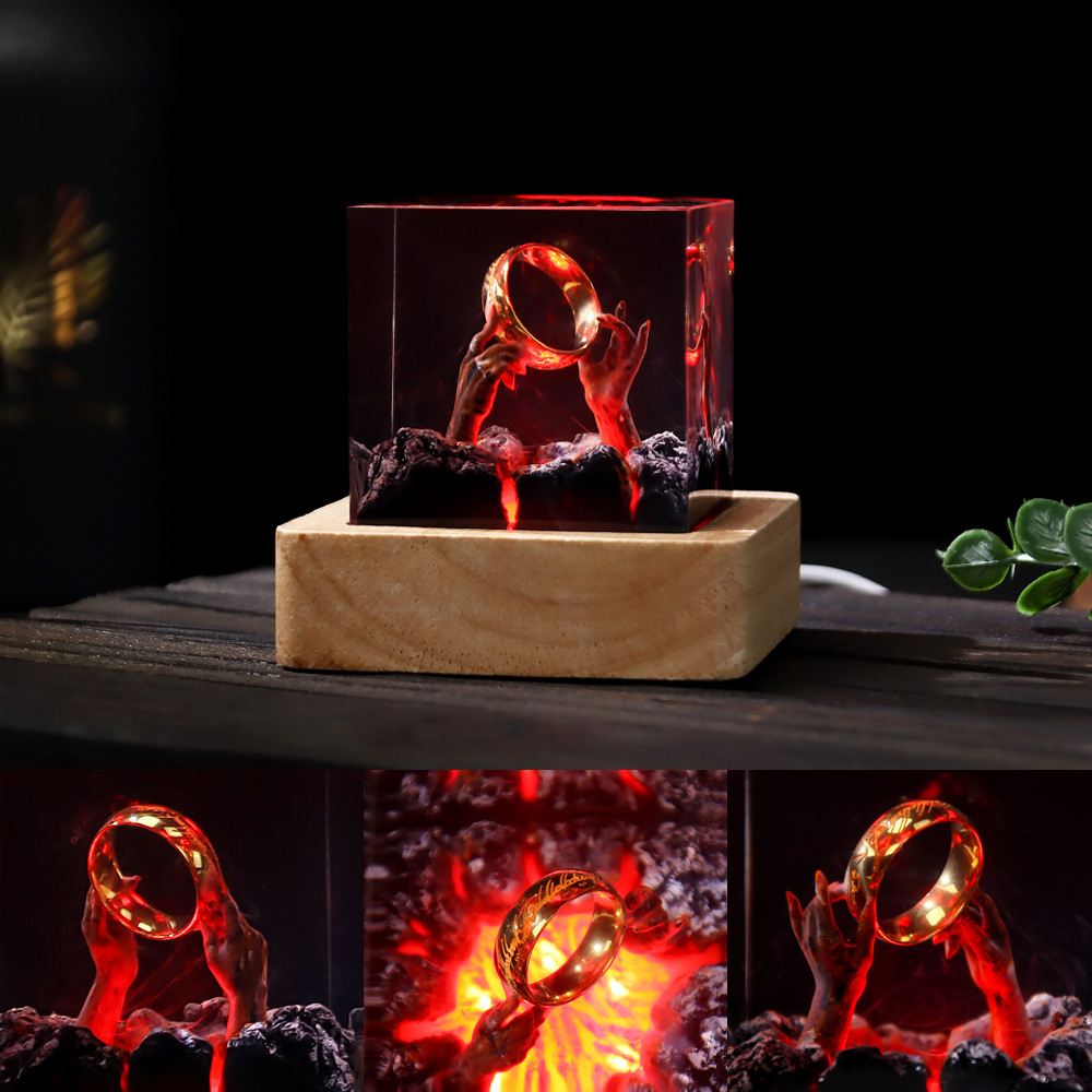 Lampu Meja Resin Organisme Ala - Resin Art Ring ulasan dan harga