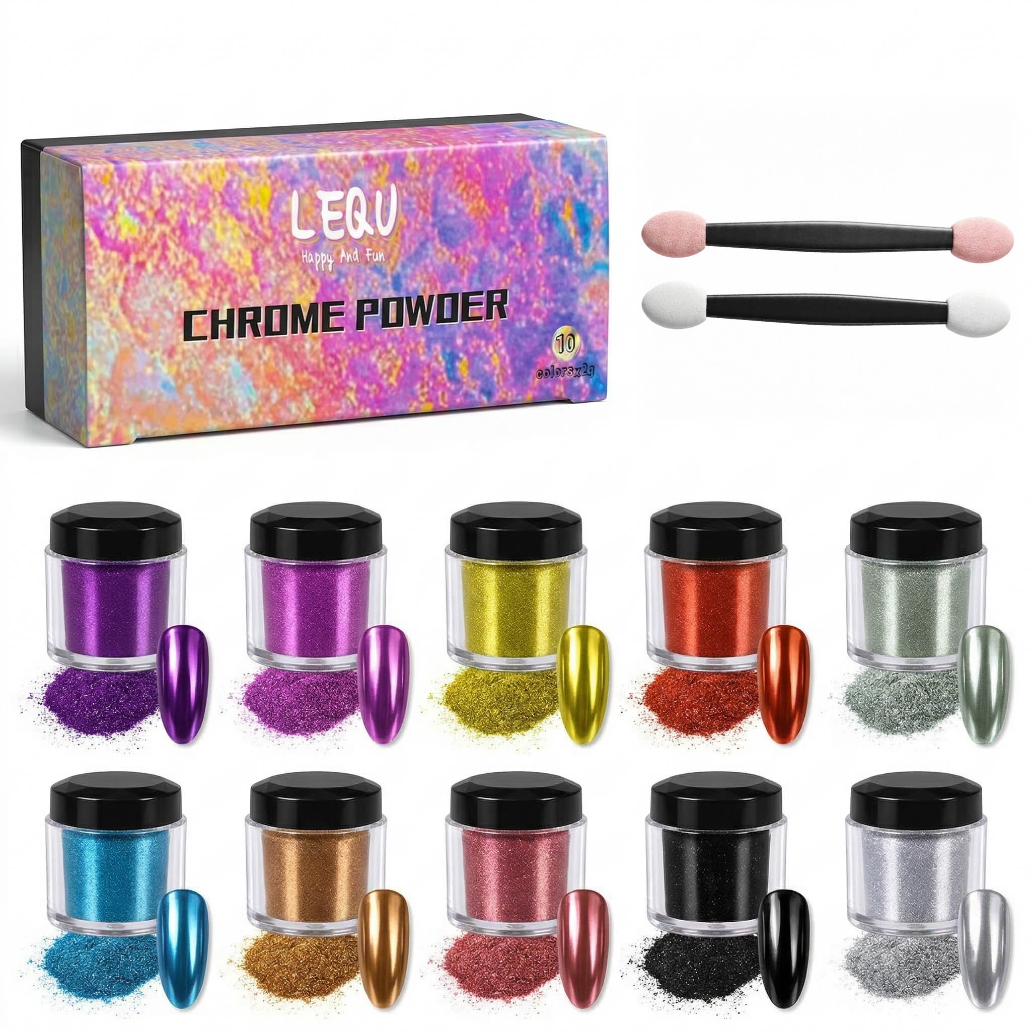 Bubuk Cermin Ajaib 10 Warna DI - Resin Art Ring ulasan dan harga