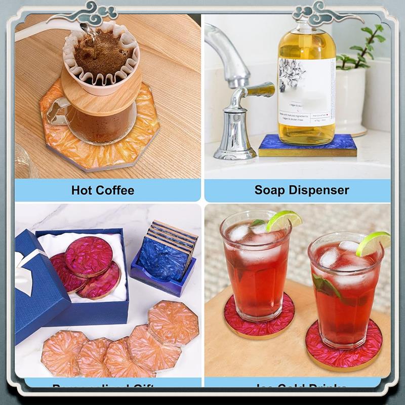 18 Buah Cetakan Resin Coaster  - Coaster Mold Square ulasan dan harga