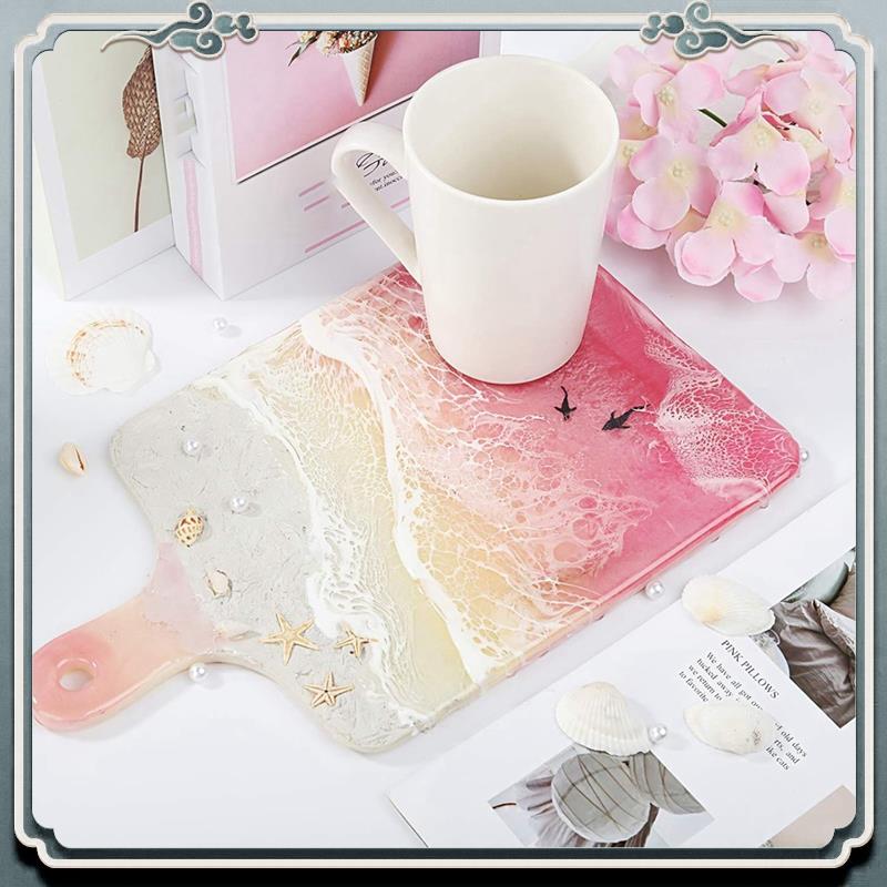18 Buah Cetakan Resin Coaster  - Coaster Mold Square ulasan dan harga