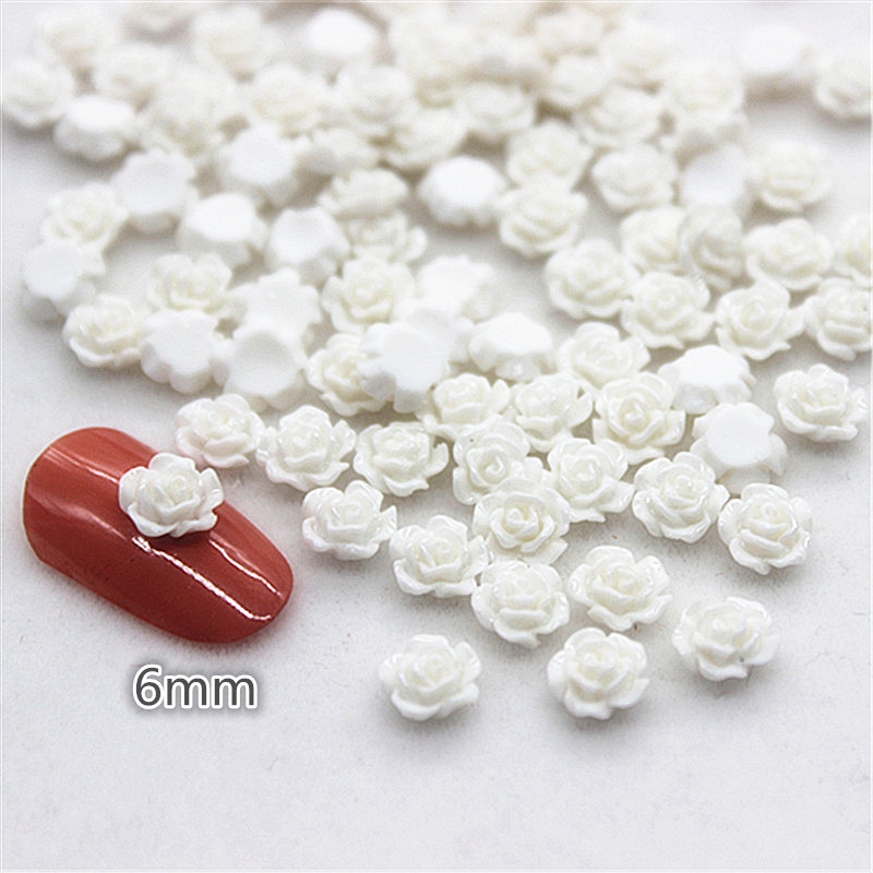 100 Pcs 6 Mm Resin Mini Rose B - Resin Art Rose ulasan dan harga