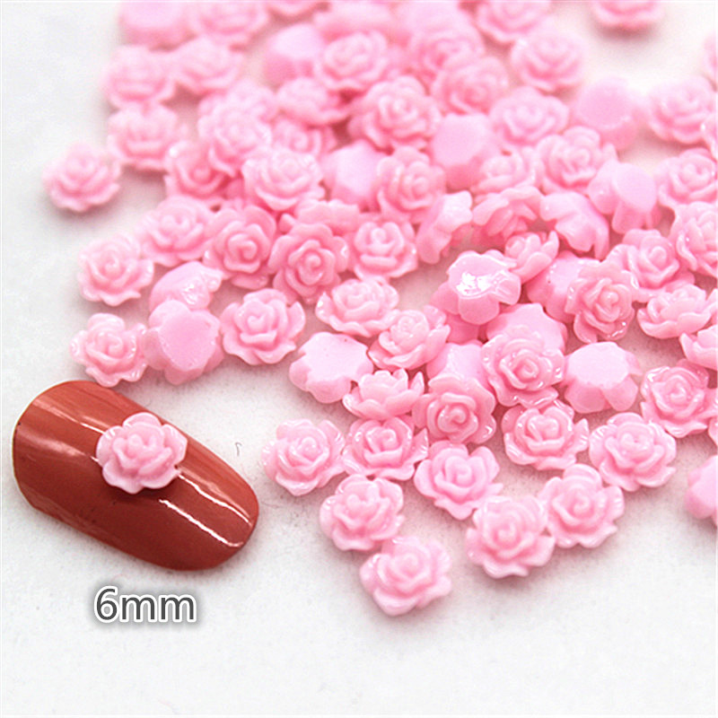 100 Pcs 6 Mm Resin Mini Rose B - Resin Art Rose ulasan dan harga