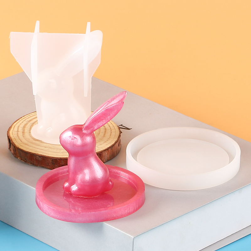 Pemegang cincin kelinci 3D, 2  - Resin Art Ring ulasan dan harga