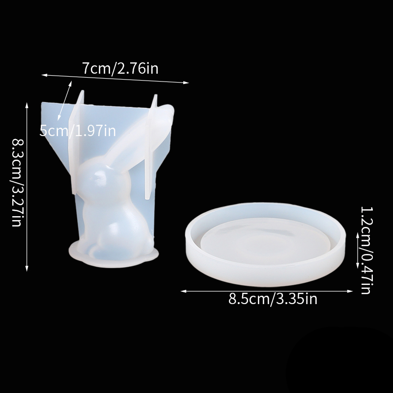 Pemegang cincin kelinci 3D, 2  - Resin Art Ring ulasan dan harga