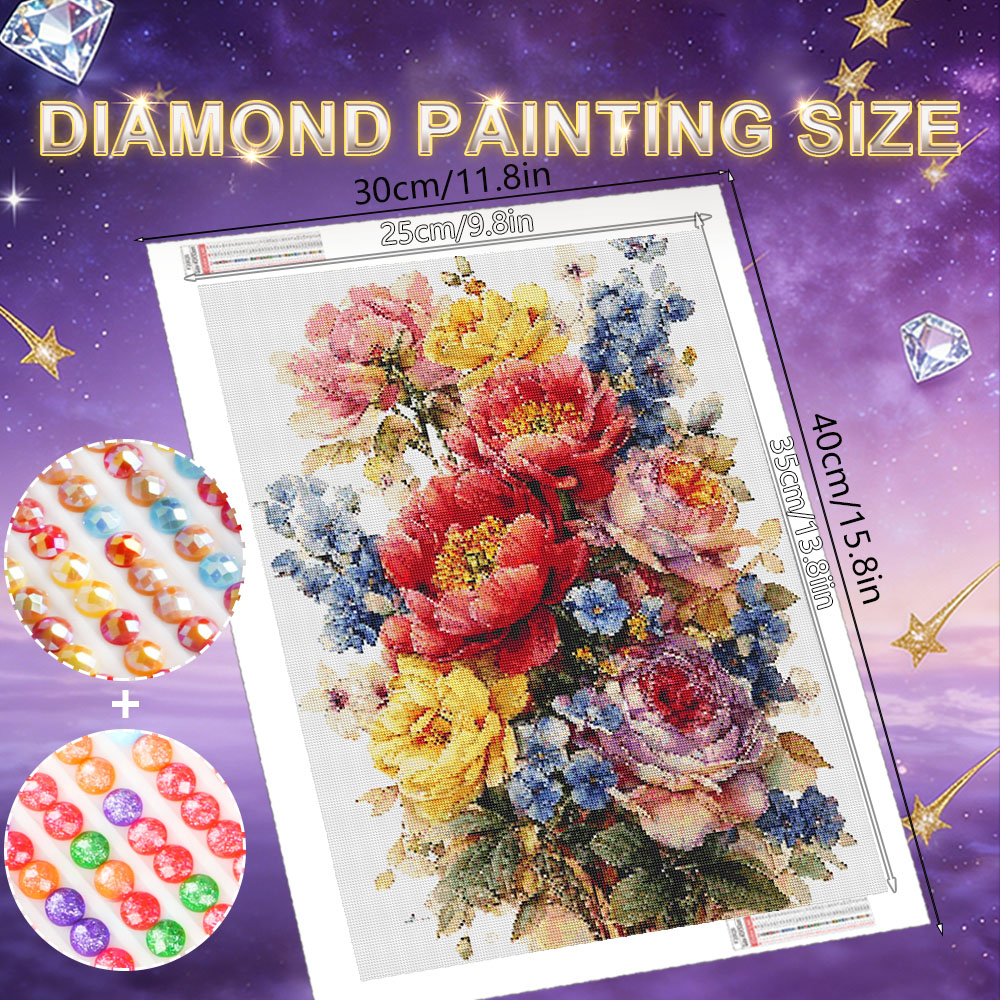 HUACAN Diamond Painting Kit Bu - Resin Art Rose ulasan dan harga