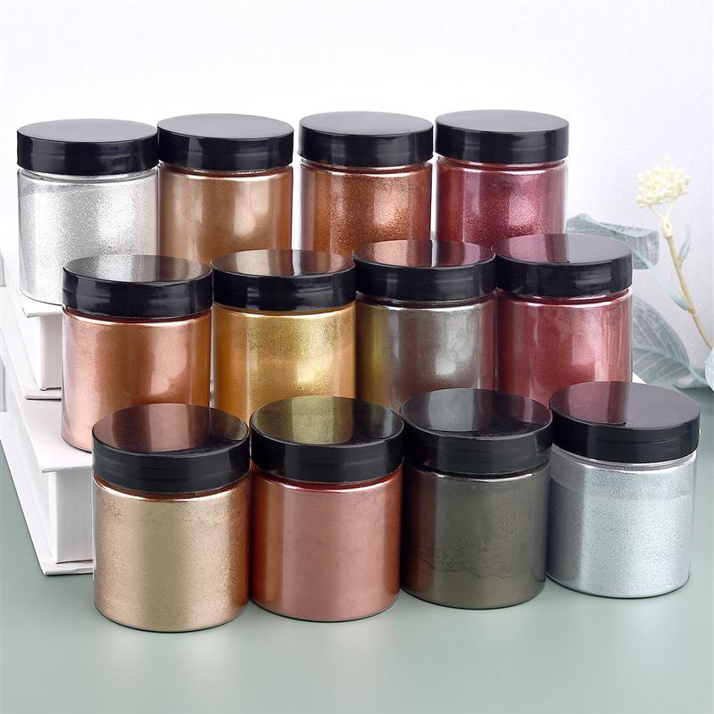 50g kilau logam emas perak war - Resin Art Glue ulasan dan harga