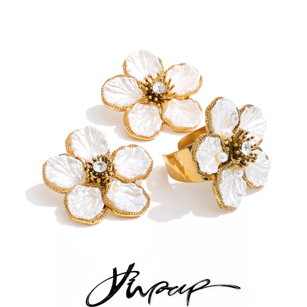 Yhpup Set Perhiasan Anting dan - Resin Art Ring ulasan dan harga