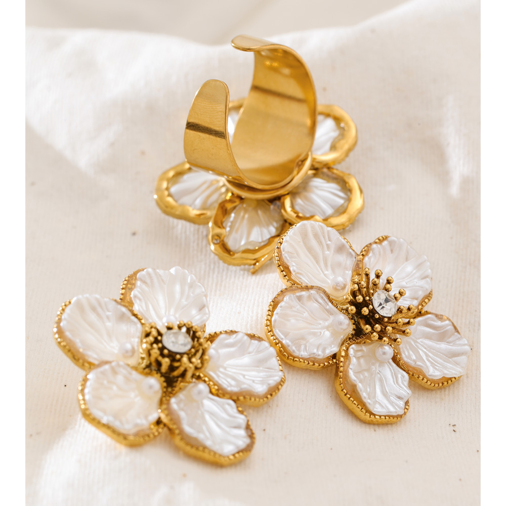 Yhpup Set Perhiasan Anting dan - Resin Art Ring ulasan dan harga
