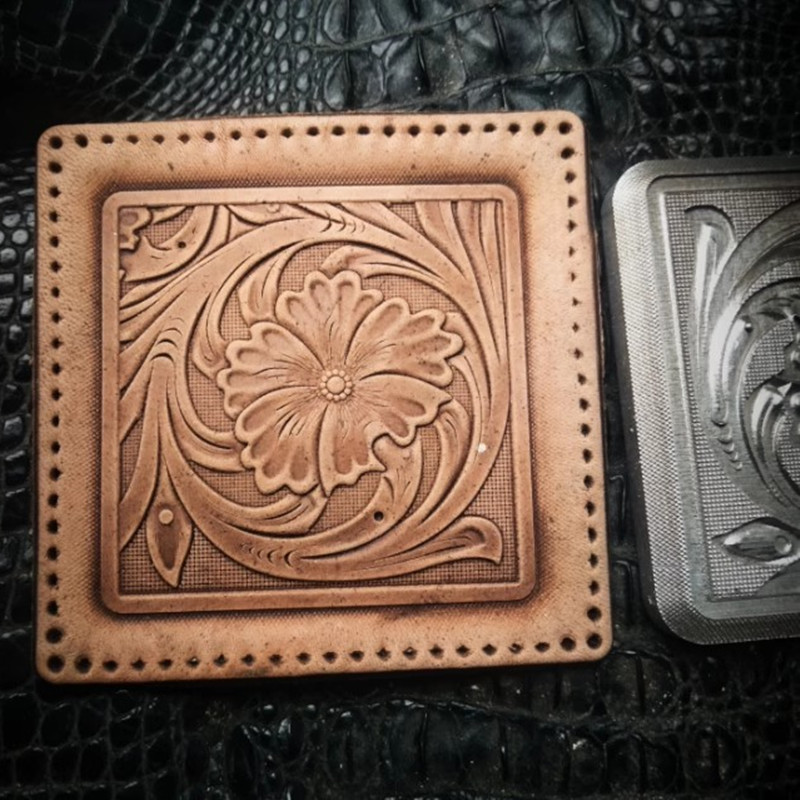 Stempel Emboss Kulit Arabesque - Coaster Mold Square ulasan dan harga