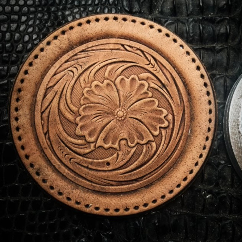 Stempel Emboss Kulit Arabesque - Coaster Mold Square ulasan dan harga