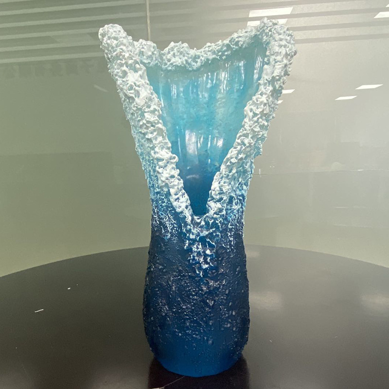 Vas Resin Pola Gelombang, Orna - Resin Art Ocean ulasan dan harga