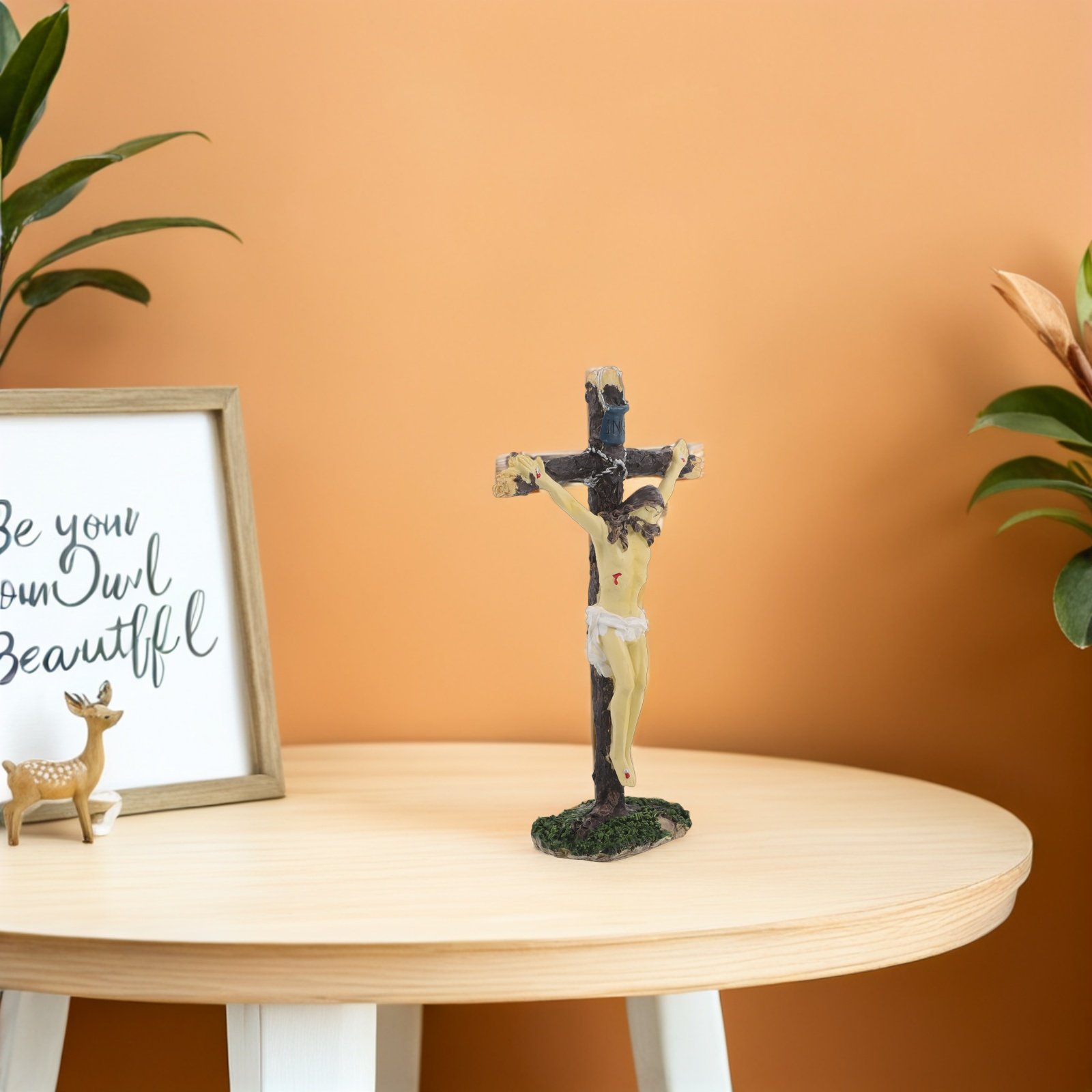 Patung Yesus Berdiri di Atas S - Resin Artist ulasan dan harga
