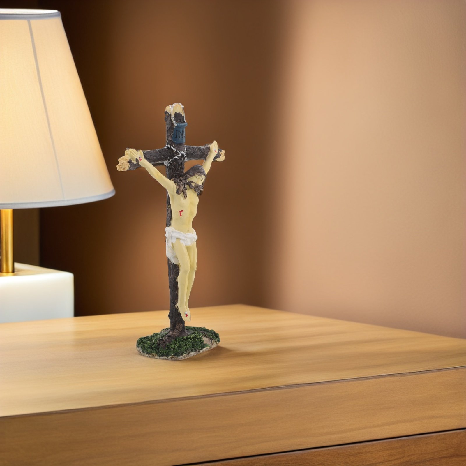 Patung Yesus Berdiri di Atas S - Resin Artist ulasan dan harga